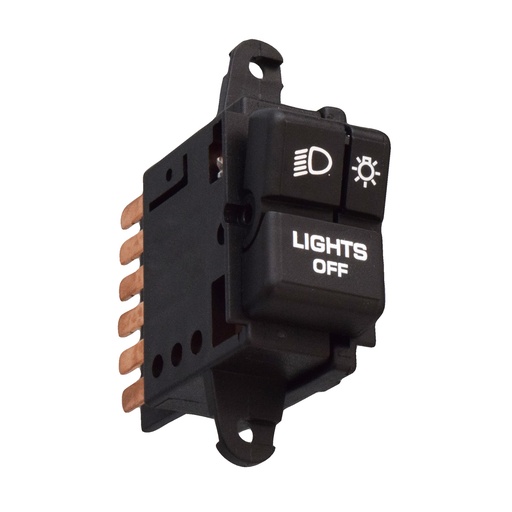 [225-1609-00] INTERRUPTOR LUZ DE FARO JP WRANGLER 87-95  6 PINS NEGRO 12VCC CUB    