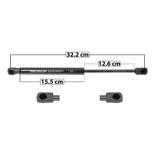[004-1702-00] AMORTIGUADOR COFRE LR FREELANDER/LR2 06-14  32.2 15.5 12.6 ENTRADA TIPO 9 ENTRADA 2 TIPO 9 440 98.92 44.87 380 85.43 38.75 SPART SP-8824 Derecho/Izquierdo   