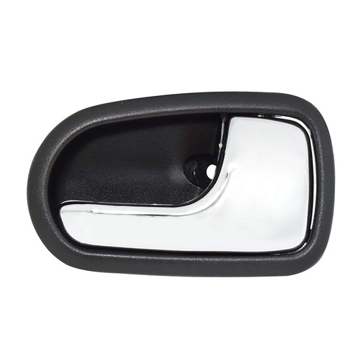 [012-1913-06] MANIJA INTERIOR MZ 323 FAMILIA/PROTEGE 95-03/626 93-02  NEGRA/CROMO PLASTICO HUSHAN Derecho Delantera/Trasera  