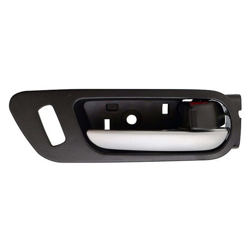 [012-1902-03] MANIJA INTERIOR MZ 6 09-13  CON HOYO PARA SEGURO NEGRO/PLATA PLASTICO HUSHAN Izquierdo Delantera  