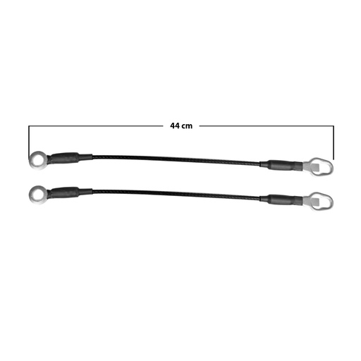 [001-1905-00] CABLES DE TAPA MZ PICK UP/B2300/B3000/B4000 94-10  JUEGO 44 CM HUSHAN Derecho/Izquierdo   