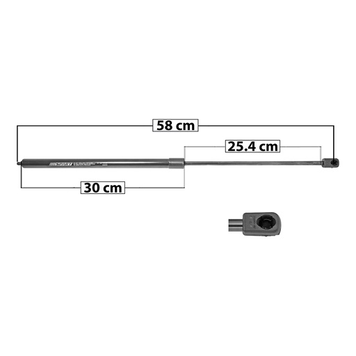 [004-2011-01] AMORTIGUADOR COFRE MC ML 320 07-09/350 06-11/500 06-09  58 30 25.4 ENTRADA TIPO 0 ENTRADA 2 TIPO 9 360 80.93 36.71 300 67.44 30.59 SPART SP-6428 Derecho   