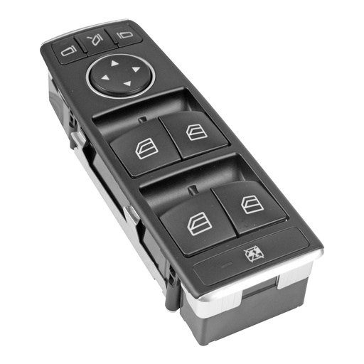 [71066] CONTROL ELECTRICO MC ML 350/500/63 12-16  DE ELEVADOR 3 PINS 9 TECLAS NEGRO FILO CROMADO PARA ESPEJOS AUTOABATIBLES 12VCC MANIJAUTO    