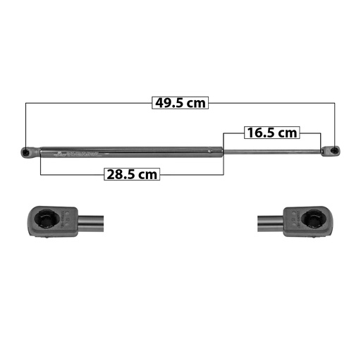 [60100] AMORTIGUADOR 5TA PUERTA MN 816 PACEMAN 11-16  49.5 28.5 16.5 ENTRADA TIPO 1 ENTRADA 2 TIPO 9 430 96.66 43.84 490 110.15 49.96 MANIJAUTO Derecho/Izquierdo   