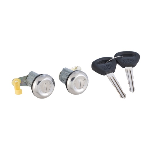 [224-2204-00] CILINDRO PARA PUERTA MT L200 78-86  JUEGO METAL CROMADO TIPO ORIGINAL    