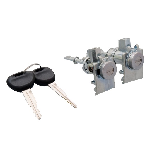 [002-2204-02] CILINDRO PARA PUERTA MT L200 06-15  JUEGO METAL CROMADO TIPO ORIGINAL Derecho/Izquierdo   