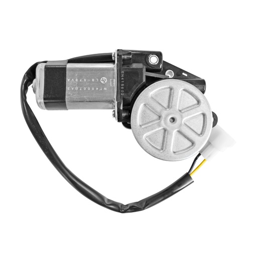 [107505] MOTOR DE ELEVADOR ELECTRICO MT L200 05-15  2 PINS 7 DIENTES 12VCC HUSHAN Izquierdo Delantera  