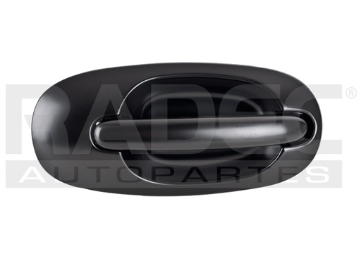 [012-0718-12] MANIJA EXTERIOR CR VOYAGER/TOWN & COUNTRY  DG CARAVAN 96-00  SIN HOYO PARA LLAVE LISA PARA PINTAR NEGRA PLASTICO HUSHAN Derecho  Puerta corrediza 