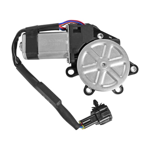 [007-2316-07] MOTOR DE ELEVADOR ELECTRICO NS SENTRA 01-06/ALMERA 00-06  2 PINS ENCHUFE REDONDO CUADRADO 12VCC 4 30 CM HUSHAN Izquierdo Delantera  