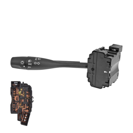 [222-2307-02] PALANCA DIRECCIONAL NS FRONTIER 00-01/D21 96-01/ALTIMA 93-01/SENTRA 95-99  CONTROL LUCES  14 PINS SIN NIEBLA NEGRA 12VCC MANIJAUTO    