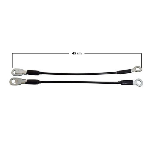 [001-2307-04] CABLES DE TAPA NS FRONTIER 05-15  JUEGO CORTO 45 CM HUSHAN Derecho/Izquierdo   