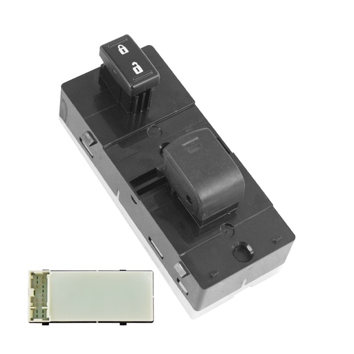 [70931] CONTROL ELECTRICO NS FRONTIER 05-15/XTERRA 09-15  DE ELEVADOR 8 PINS 2 TECLAS NEGRA 12VCC MANIJAUTO Derecho Delantera  