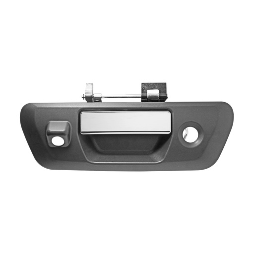 [012-2346-07] MANIJA DE TAPA NS NP300/FRONTIER 16-22  CON HOYOS PARA LLAVE Y CAMARA CORRUGADA CROMADA/NEGRA PLASTICO HUSHAN    
