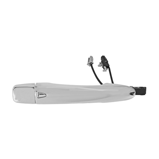 [107046] MANIJA EXTERIOR NS NP300/FRONTIER 16-22  SIN HOYO PARA LLAVE CON SENSOR CON CONECTOR TIPO ORIGINAL 2 PINS CROMADA PLASTICO HUSHAN Derecho Delantera  