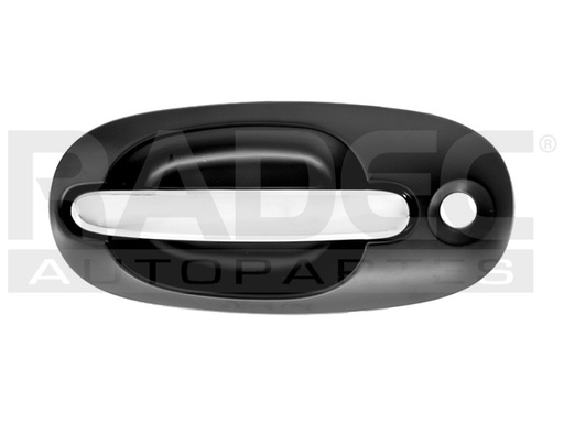 [012-0718-49] MANIJA EXTERIOR CR VOYAGER/TOWN & COUNTRY  DG CARAVAN 96-00  CON HOYO PARA LLAVE LISA PARA PINTAR NEGRA/CROMO PLASTICO HUSHAN Izquierdo Delantera  