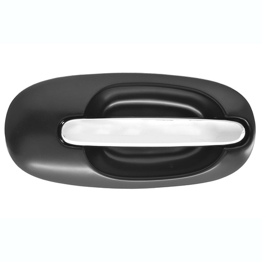 [012-0718-50] MANIJA EXTERIOR CR VOYAGER/TOWN & COUNTRY  DG CARAVAN 96-00  SIN HOYO PARA LLAVE LISA PARA PINTAR NEGRA/CROMO PLASTICO HUSHAN Derecho  Puerta corrediza 