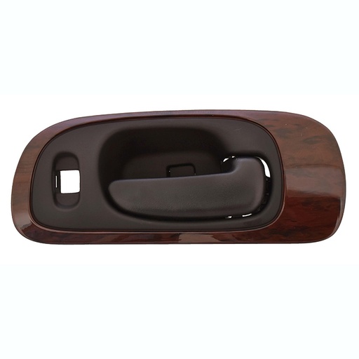 [012-0720-02] MANIJA INTERIOR CR 300M 99-04/CONCORDE LXI 98-04  CON HOYO PARA SEGURO CON BISEL TIPO MADERA NEGRO PLASTICO HUSHAN Derecho Delantera  