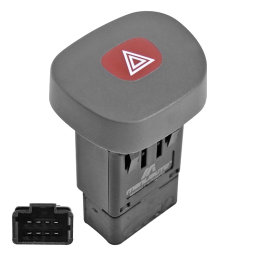 [70989] BOTON DE INTERMITENTES NS PLATINA 02-05  RN CLIO 02-04  8 PINS 1 TECLA GRIS 12VCC MANIJAUTO    