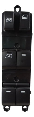 [222-2318-03] CONTROL ELECTRICO NS TIIDA AMERICANO/VERSA AMERICANO 07-11  DE ELEVADOR 19 PINS 6 TECLAS NEGRO C/OREJAS P/TORNILLO 12VCC MANIJAUTO Izquierdo Delantera  