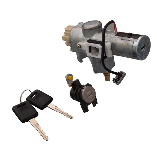 [70329] SET DE CILINDROS NS TIIDA SEDAN 07-17/HATCHBACK 07-12  CON LLAVE PUERTA/ENCENDIDO CON CANDADO METAL CROMO 12VCC TIPO ORIGINAL Izquierdo Delantera  