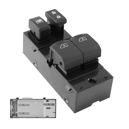 [70935] CONTROL ELECTRICO NS TITAN 04-14  DE ELEVADOR 16 PINS 2 TECLAS NEGRO CABINA SENCILLA 12VCC MANIJAUTO Izquierdo Delantera  