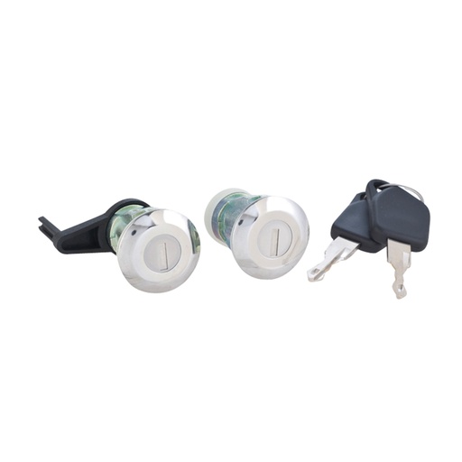 [224-2401-00] CILINDRO PARA PUERTA PG 206 01-09  2 PIEZAS METAL CROMO TIPO ORIGINAL Derecho/Izquierdo   