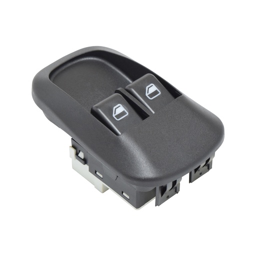 [222-2401-00] CONTROL ELECTRICO PG 206 01-09/207 06-11  DE ELEVADOR 6 PINS 2 TECLAS NEGRO SIN CONTROL PARA ESPEJO 12VCC MANIJAUTO    