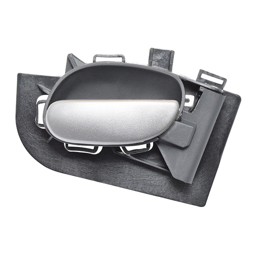 [012-2401-10] MANIJA INTERIOR PG 206 01-09  NEGRO/PLATA PLASTICO HUSHAN Derecho Delantera/Trasera  