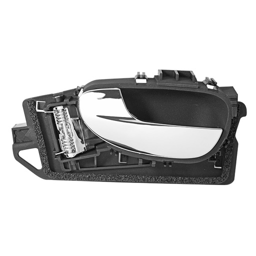 [012-2404-03] MANIJA INTERIOR PG 307 01-06  CROMADA/NEGRA PLASTICO HUSHAN Izquierdo Delantera  