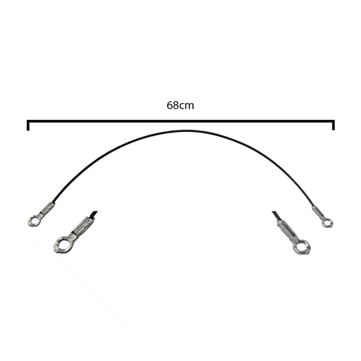 [108242] CABLES DE TAPA RAM RAM 700 21-23  2 PIEZAS 68 CM GENERICA Derecho/Izquierdo Trasera  