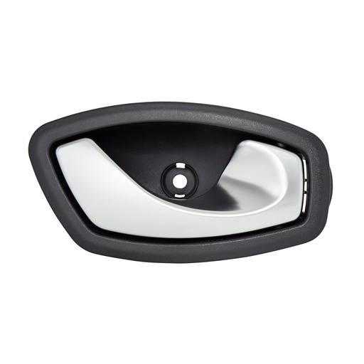 [012-2601-14] MANIJA INTERIOR RN CLIO/FLUENCE 15-17/KOLEOS 08-16/SAFRANE 12-15/CAPTUR 18-20  CORRUGADA NEGRO/PLATA PLASTICO SIN SEGURO HUSHAN Derecho Delantera/Trasera  