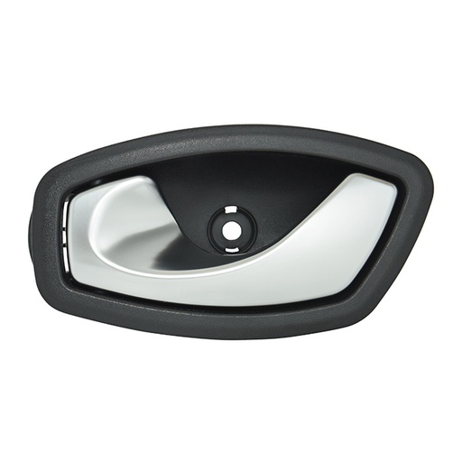 [012-2601-15] MANIJA INTERIOR RN CLIO/FLUENCE 15-17/KOLEOS 08-16/SAFRANE 12-15/CAPTUR 18-20  CORRUGADA NEGRO/PLATA PLASTICO SIN SEGURO HUSHAN Izquierdo Delantera/Trasera  