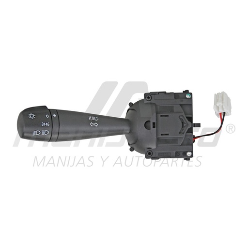 [71476] PALANCA DIRECCIONAL RN DUSTER 13-20/LOGAN 15-19/OROCH 18-22/CAPTUR 18-19/SANDERO 16-20  CONTROL LUCES  15 PINS SIN NIEBLA NEGRA 12VCC MANIJAUTO Izquierdo Delantera  
