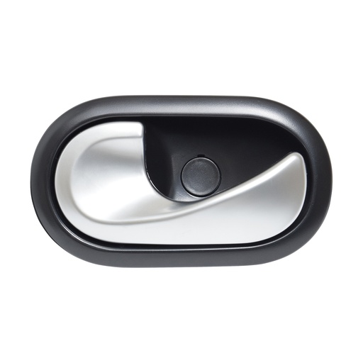 [012-2612-07] MANIJA INTERIOR RN DUSTER 13-20/STEPWAY 10-15/SANDERO 07-15/MEGANE II 04-10/SCENIC II 05-08/CLIO EURO 07-09  SM FORFOUR 14-21  PARA CHICOTE NEGRO/PLATA PLASTICO HUSHAN Izquierdo Delantera/Trasera  