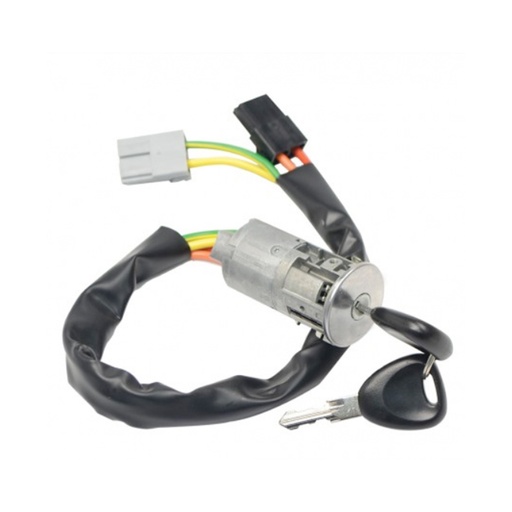 [223-2602-00] CILINDRO DE ENCENDIDO RN KANGOO 04-18  CON LLAVE METAL CROMO 12VCC MANIJAUTO    