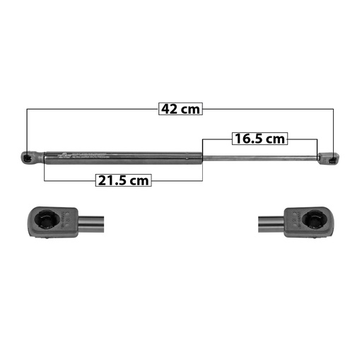 [60120] AMORTIGUADOR 5TA PUERTA ST ALTEA FREETRACK 07-15/XL 06-15  42 21.5 16.5 480 107.91 48.95 540 121.4 55.07 MANIJAUTO Derecho/Izquierdo   
