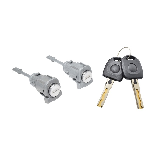 [224-2703-00] CILINDRO PARA PUERTA VW GOLF 00-06/JETTA A4 99-07  ST CORDOBA 03-08/IBIZA 03-17  VW JETTA CLASICO 08-15  PIVOTE 6CM JUEGO METAL CROMADO TIPO ORIGINAL Derecho/Izquierdo   