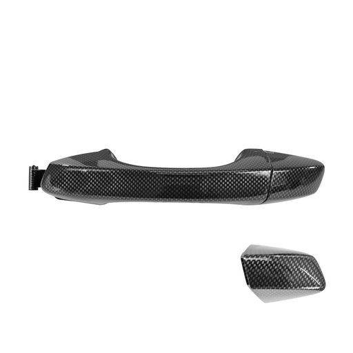 [107037] MANIJA EXTERIOR ST LEON 14-18  VW GOLF 15-18  ST IBIZA 18-20  SIN HOYO PARA LLAVE SIN SENSOR FIBRA DE CARBON NEGRA PLASTICO HUSHAN Izquierdo Delantera/Trasera  