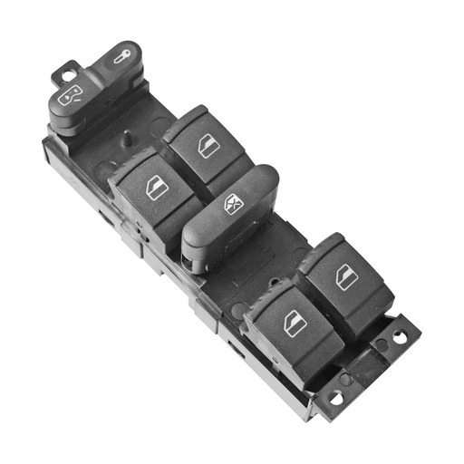 [222-3111-02] CONTROL ELECTRICO VW GOLF 00-06/JETTA A4 99-07/PASSAT 02-05  ST LEON 99-05  VW JETTA CLASICO 08-15  DE ELEVADOR 10 PINS 6 TECLAS NEGRO 12VCC MANIJAUTO    