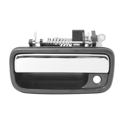 [012-3015-39] MANIJA EXTERIOR TY TACOMA 95-04  CON HOYO PARA LLAVE CORRUGADA NEGRA/CROMO METAL HUSHAN Izquierdo Delantera  