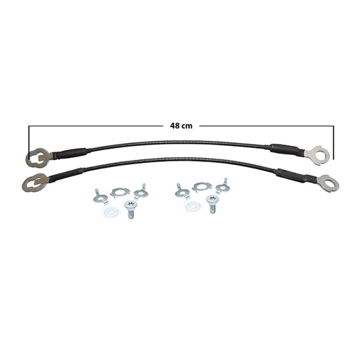 [001-3017-02] CABLES DE TAPA TY TUNDRA 07-14  JUEGO 48 CM HUSHAN    