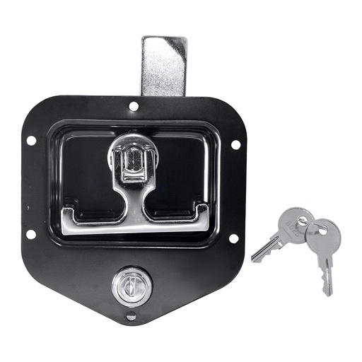 [012-9998-00] MANIJA EXTERIOR UN CHAPA HUNDIDA 50-18  TIPO T NEGRA/CROMO METAL Derecho/Izquierdo   