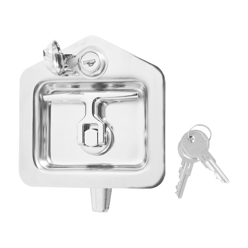 [012-9999-06] MANIJA EXTERIOR UN CHAPA HUNDIDA 50-18  CON TAPON PARA LLAVE CROMADA METAL HUSHAN Derecho/Izquierdo   