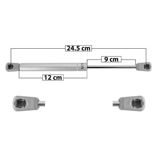[60245] AMORTIGUADOR UNIVERSAL UN UNIVERSAL 50-23  60N 24.5 12 9 GENERICA Derecho/Izquierdo   