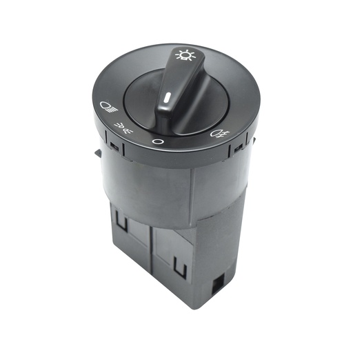 [70597] INTERRUPTOR LUZ DE FARO VW GOLF 00-06/JETTA A4 99-07/CLASICO 08-15/BEETLE 98-11/PASSAT 98-04/VENTO 14-20/POLO 03-20/POINTER 06-10  SIN LUCES AUTOMATICAS 17 PINS 1 PASO NEGRO FILO NEGRO BASE LARGA PARA FARO NIEBLA 12VCC GENERICA    