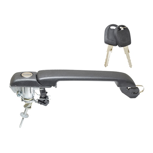 [012-3111-38] MANIJA EXTERIOR VW GOLF 2P 93-99/JETTA A3 93-98/POINTER 2P 97-99/CABRIO 93-02  PATA CORTA PIVOTE CON TOPE CORRUGADA NEGRA PLASTICO Derecho/Izquierdo Delantera  