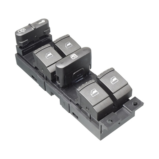 [222-3111-00] CONTROL ELECTRICO VW GOLF 00-06/JETTA A4 99-07/PASSAT 01-05/JETTA CLASICO 08-15  DE ELEVADOR 9 PINS 6 TECLAS NEGRO 12VCC MANIJAUTO    