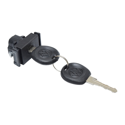 [104870] MANIJA INTERIOR VW GOLF 88-92/JETTA A2 87-92  NEGRO PLASTICO GUANTERA C/CILINDRO Y LLAVES    