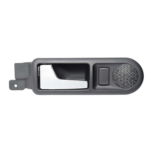 [012-3111-17] MANIJA INTERIOR VW GOLF 00-06/JETTA A4 99-07/PASSAT 01-05/JETTA CLASICO 08-15  CON HOYO PARA CRISTAL Y BOCINA NEGRA/CROMO PLASTICO VIDRIO ELECTRICO HUSHAN Izquierdo Trasera  