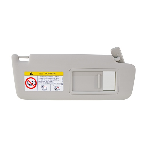 [108064] VISERA VW GOLF GTI/SPORTWAGEN 14-20/JETTA 19-22/T-CROSS 20-23/PASSAT 16-19  CON GANCHO 1 PIEZA CON ESPEJO GRIS CLARO 2 PINS PLASTICO TIPO ORIGINAL Derecho Delantera  